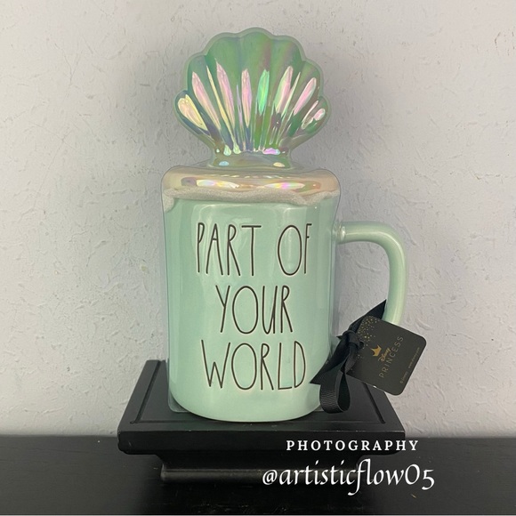 Rae Dunn Other - NEW! Rae Dunn Disney Part Of Your World Cup with Seashell Topper Little Mermaid